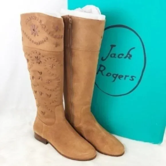 JACK ROGERS Tara Tall Oak Suede Boot - Picture 2 of 7